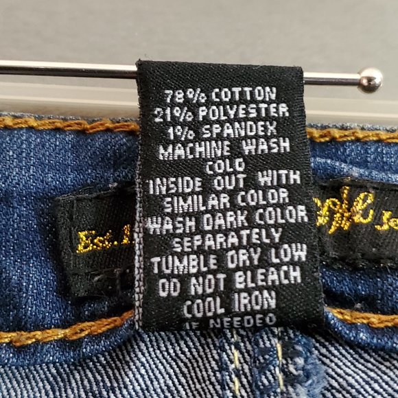 Southpole Boot Cut Medium Wash Stretch Boot Cut Blue Jeans Size 7 Juniors - Picture 9 of 13